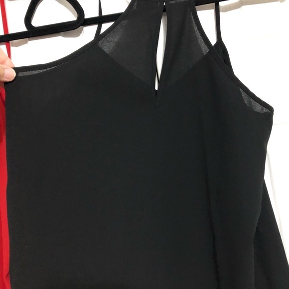 Paper crane Anthropologie two tank tops semi shear women’s size small red black - Picture 10 of 13